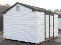 10x12 Economy Peak Storage Shed with vinyl siding for sale at Pine Creek Structures of Spring Glen