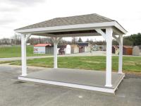 10X14 VINYL HIP ROOF PAVILION W/ FLOOR AT PINE CREEK STRUCTURES IN YORK,PA.